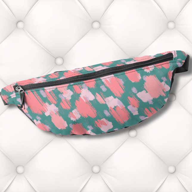 Trendfarbenes Abstraktes Muster Bauchtasche (Trendy Abstract Brushstrokes Colorful Pattern Fanny Pack)