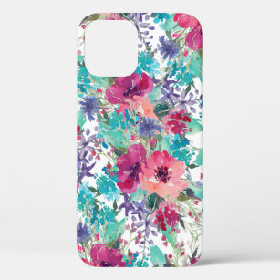 Trendfarbenes, florales Muster Case-Mate iPhone Hülle