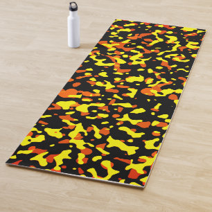 Trendfarbenes, helles Gelb- und Orangefarbenes Cam Yogamatte