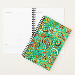 Trendfarbenes Paisley Nahtloses Muster Planer