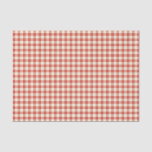 Trendfarbenes Vintages rotes Schachbrettmuster Seidenpapier