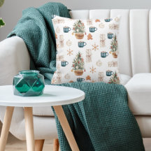 Trendfarbenes Weihnachtsmuster | Wasserfarbe