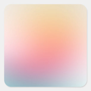 Trendfarbige Blindvorlage Rosa Blau Quadratischer Aufkleber