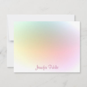 Trendfarbige Template-Kalligrafie-Skript modern Mitteilungskarte