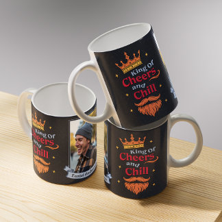 Trendfarbiges Foto mit Zitat-Typografie Kaffeetasse