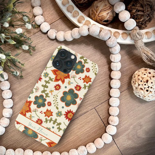 Trendflorale Muster Hübsch Name Inspirivity Case-Mate iPhone Hülle