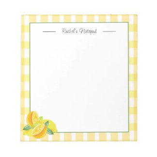 Trendgelbe Personalisierte Lemon Notepad Notizblock