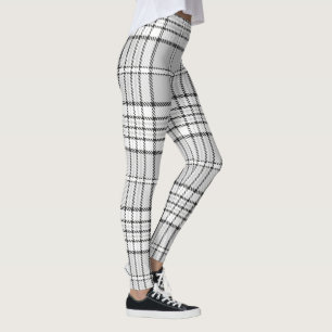 Trendgrau Flannel Kariertes Muster Leggings