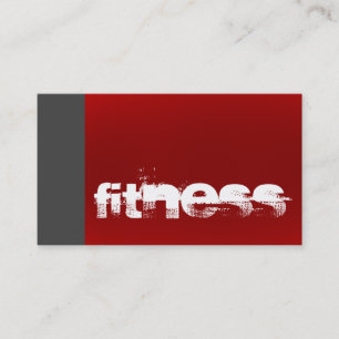 Trendgraue Red Fitness Sport Business Card Visitenkarte