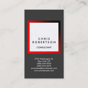 Trendgraue White Stripe Consultant Business Card Visitenkarte