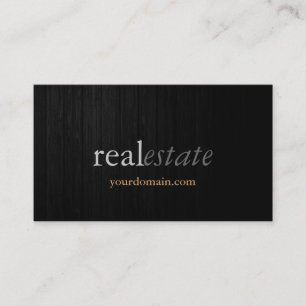 Trendgraues Holz Real Anwesen Agent Business Card Visitenkarte