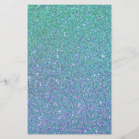 Trendgrün Aquamarin Blue Glitzer Pattern
