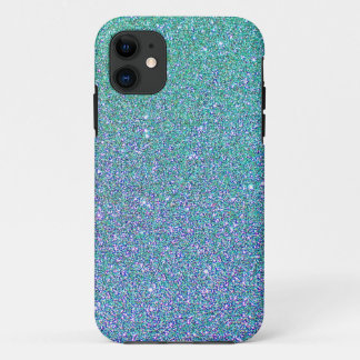 Trendgrün Aquamarin Blue Glitzer Pattern Case-Mate iPhone Hülle