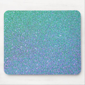Trendgrün Aquamarin Blue Glitzer Pattern Mousepad