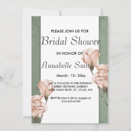 Trendgrün Bridal Dusche Einladung