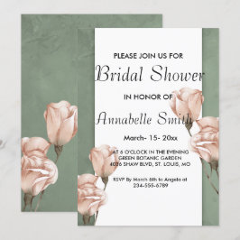 Trendgrün Bridal Dusche Einladung