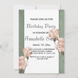 Trendgrün Geburtstag Einladung