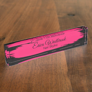Trendhair Stylist Salon Desk Namplate Namensplakette
