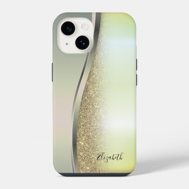 Trendig Cooler Glitter  iPhone Hülle (Rückseite)