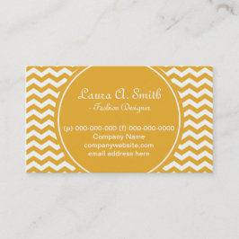 trendig, klassisch, hell und sonnig gelb Zickzack Visitenkarte