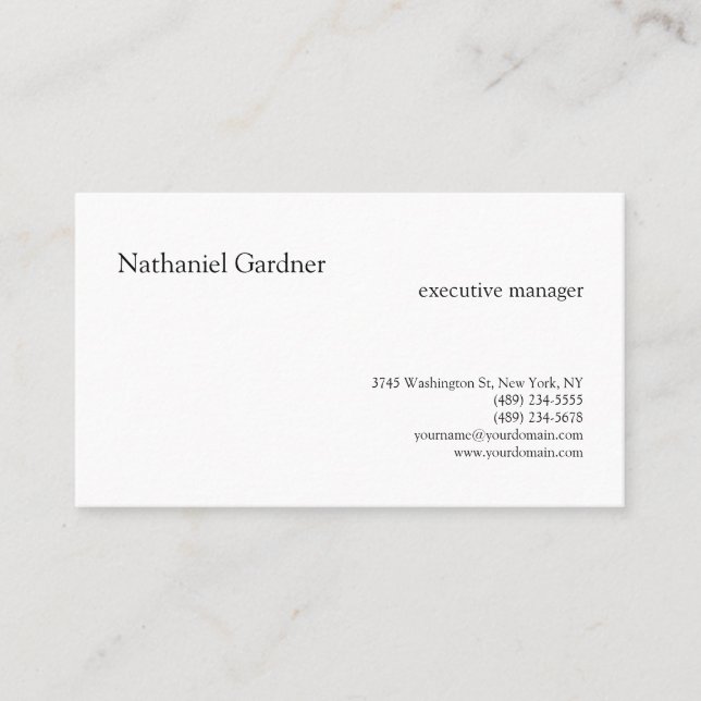 Trendig Schlicht kreativ Modernes, Minimalistisch Visitenkarte (Vorderseite)