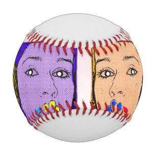 Trendig und bunt baseball
