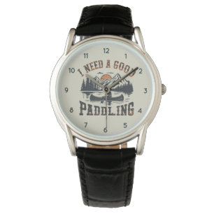 Trendig Vintage Ich brauche ein gutes Paddel-Kajak Armbanduhr