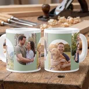Trendige 4 Bilder Arch Foto Sagegrün Jumbo-Tasse