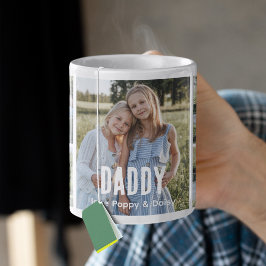 Trendige 5-Foto-Collage Daddy Kaffeetasse