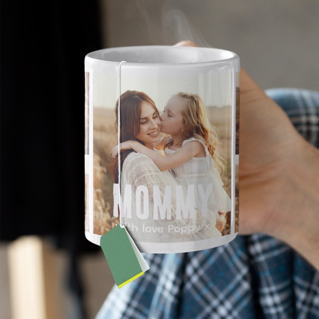 Trendige 5-Foto-Collage-Mama Kaffeetasse (Von Creator hochgeladen)