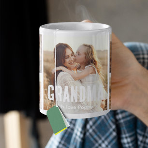 Trendige 5-Foto-Collage Oma Kaffeetasse
