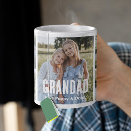 Trendige 5-Foto-Collage Opa Kaffeetasse