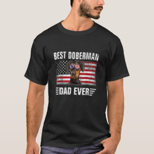 Trendige amerikanische Flagge Bester Dobermann-Vat T-Shirt
