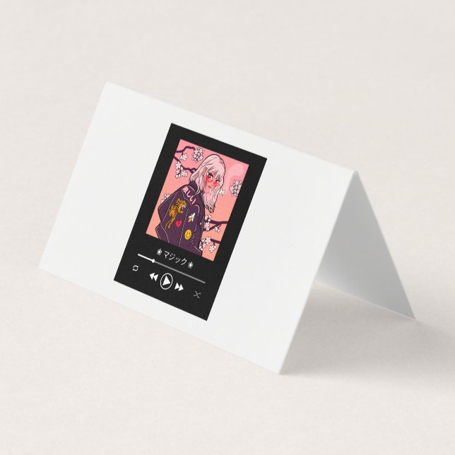 trendige, animierte weibliche Figuren Visitenkarten (Vorderseite)