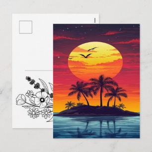 Trendige ästhetische Sommer 2026 Wallpapers für Ha Feiertagspostkarte