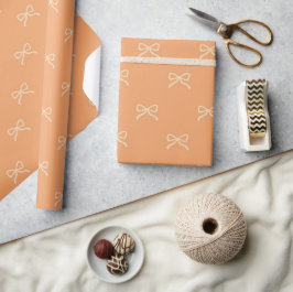 Trendige Babygirl-Shower - Vornehmes orangefarbene Geschenkpapier