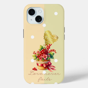 Trendige Bibel-Punkt-Beeren-Blumen-Cupcake-Herz Case-Mate iPhone Hülle