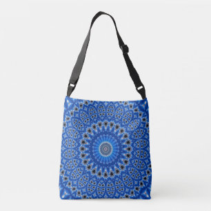 Trendige Blaue Saphir Insel Boho Tragetaschen Mit Langen Trägern