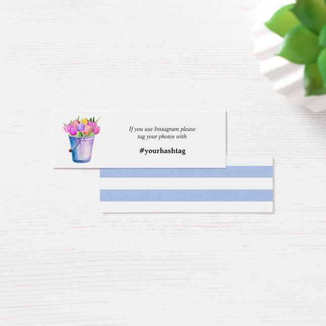 Trendige Blume Bucket Blume Instagram Karten Mini (Schreibtisch)