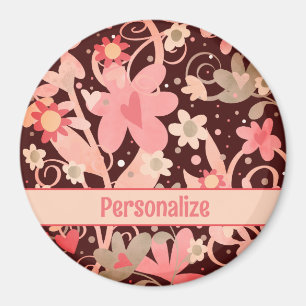 Trendige Blume Personalisiert Moderne Inspiritivit Magnet