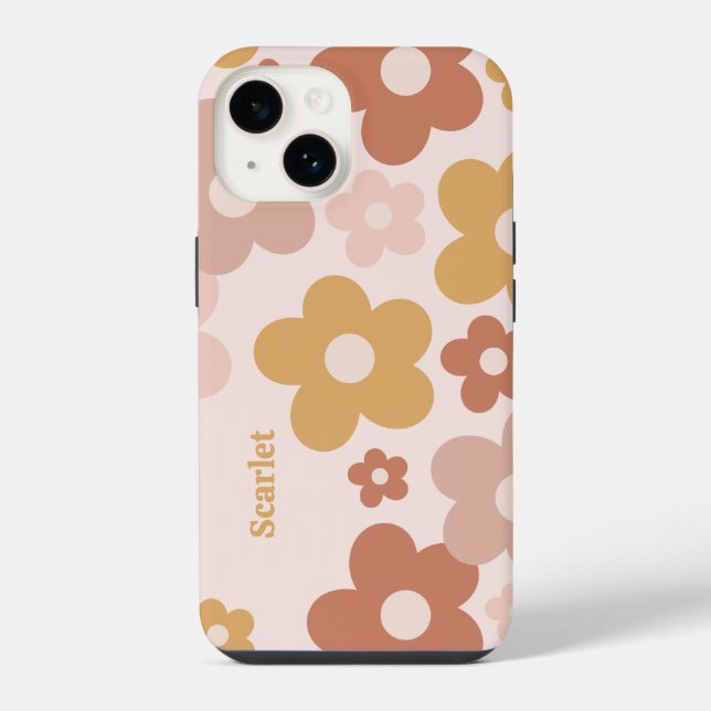 Trendige Boho-Gänseblümchen iPhone Hülle (Rückseite)