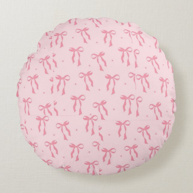 Trendige Bow Round Kissen - Chic & Cosy Decorative (Vorderseite)
