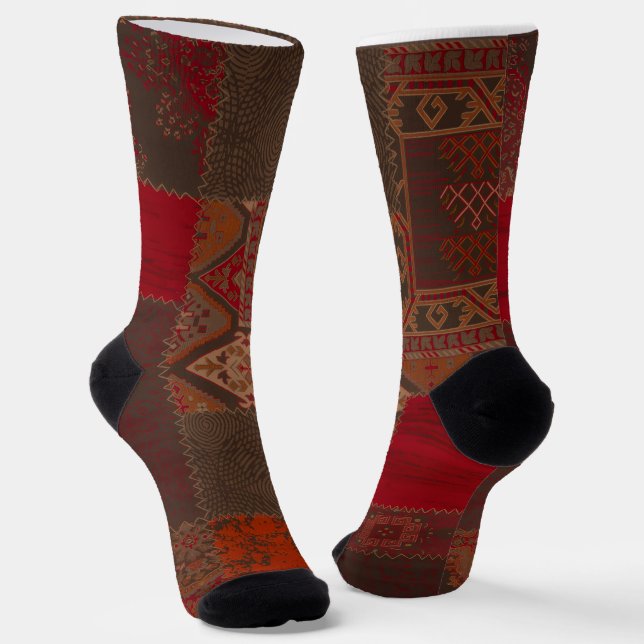 Trendige bunte gemusterte Socken (Gewinkelt)