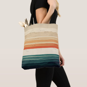 Trendige bunte gestreifte Acryl-Farbtasche 