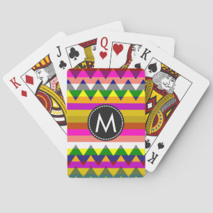 Trendige Chevron-Streifen Muster #20 Spielkarten