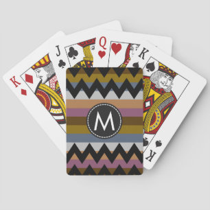 Trendige Chevron-Streifen Muster #23 Spielkarten