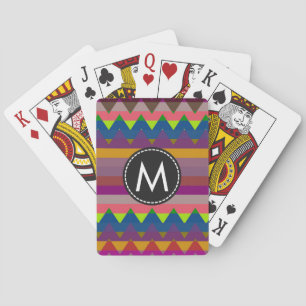 Trendige Chevron-Streifen Muster #6 Spielkarten