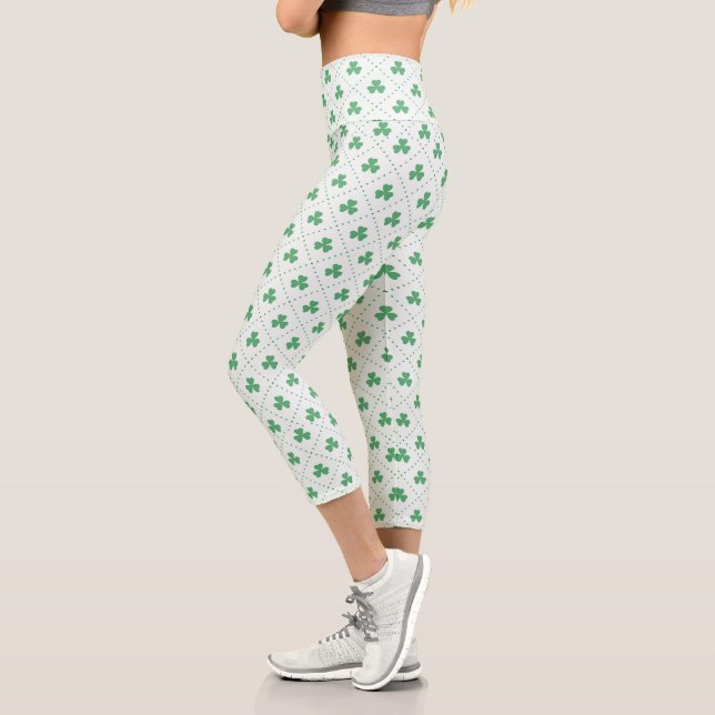 Trendige Clover Leaf Capri Leggings für Lässige We (Links)