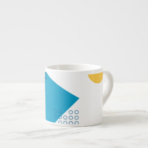 Trendige, coole, geometrische Memphis-Abbildung Espressotasse