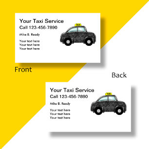 Trendige doppelseitige Taxifahrt Ride Share Visitenkarte